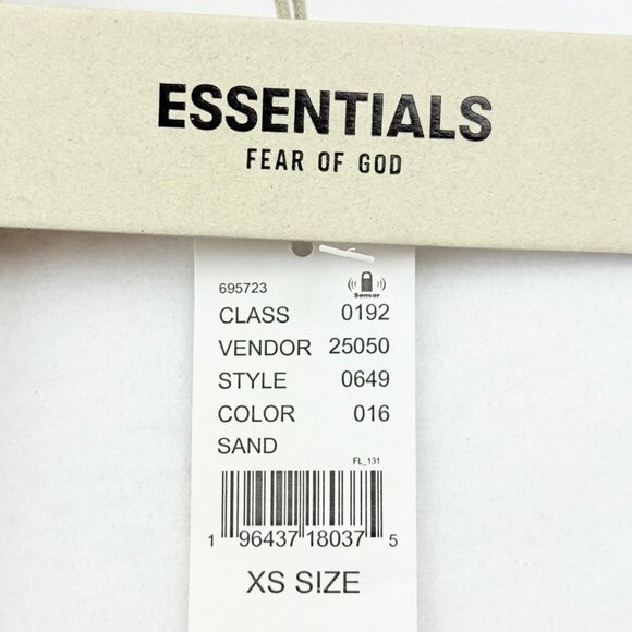 Essentials Fear Of God Unisex Sand V-Neck Sleeveless Vest Sweatshirt Size XS NWT - Picture 7 of 11